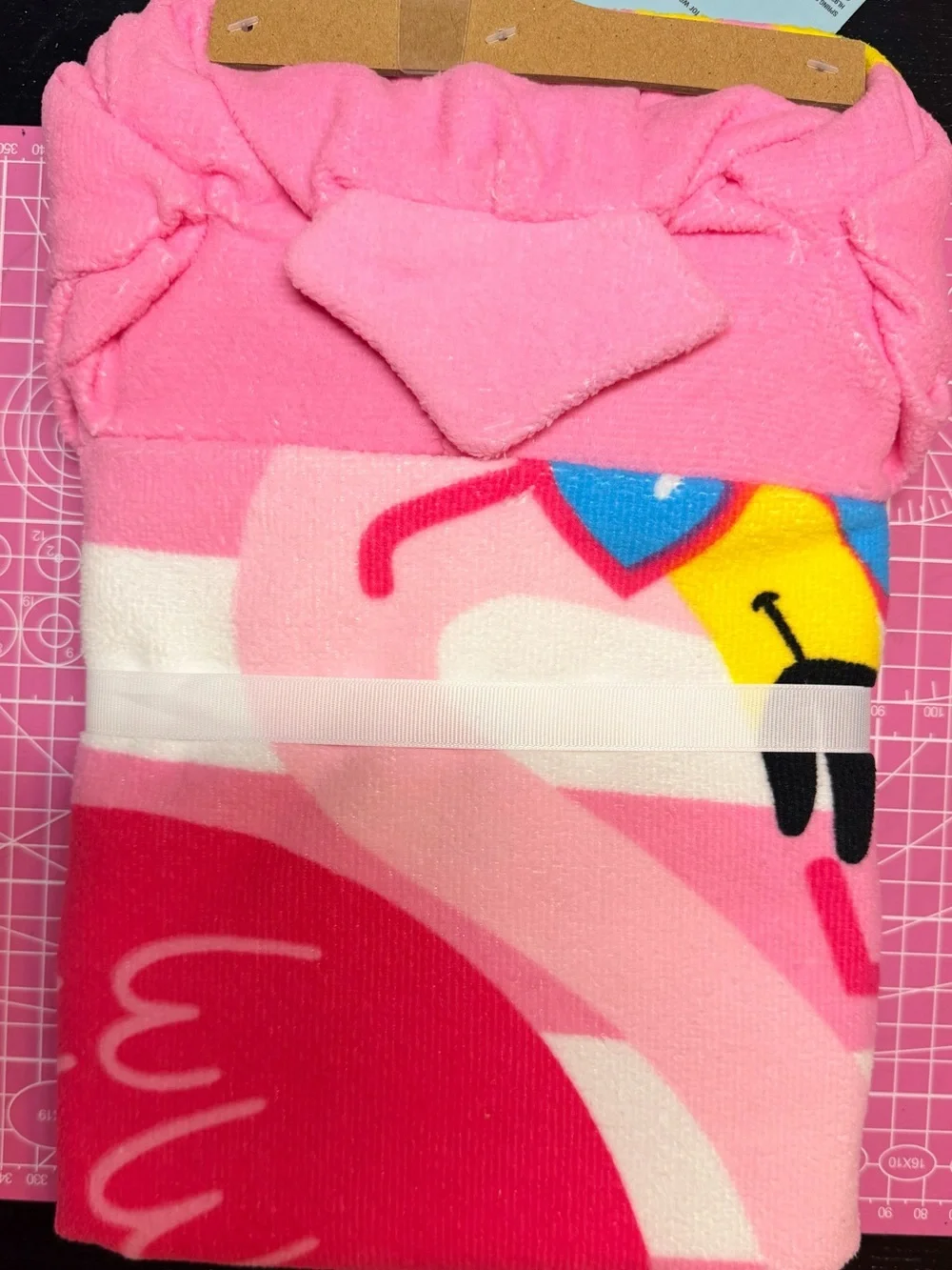 Pink Flamingo Hooded Fleece Towel
